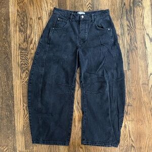 We The Free Black High-Rise Wide Leg Jeans